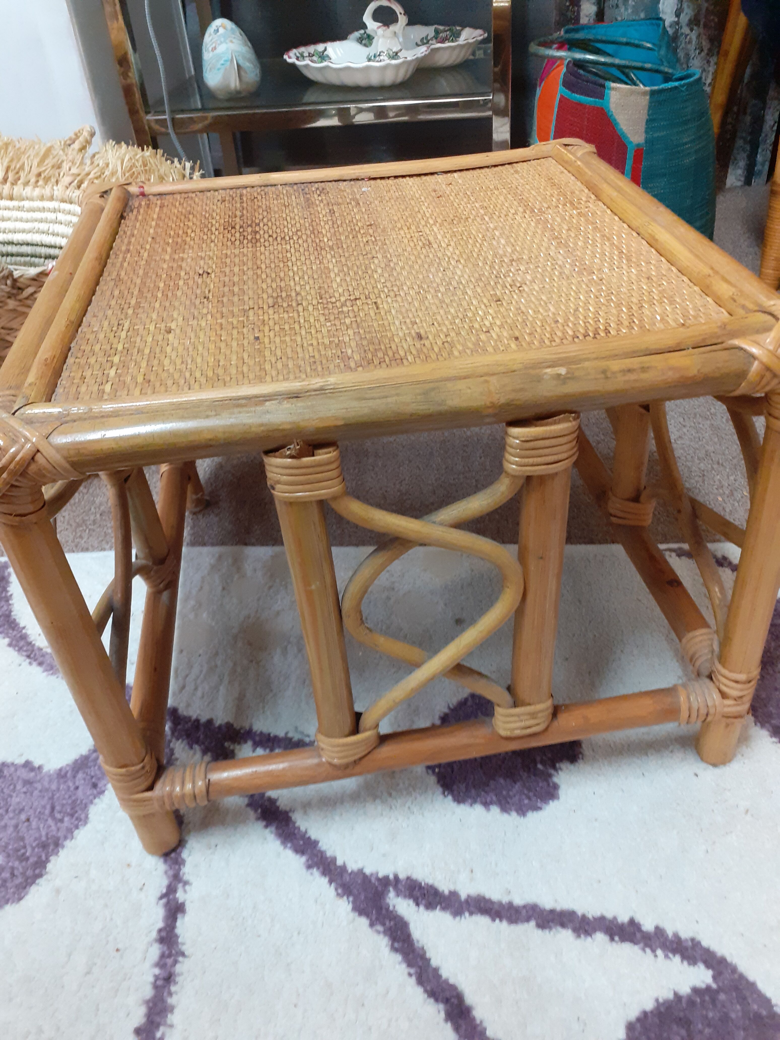 Rattan coffee table