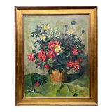 Leo Pringels (1901-1992) « Nature morte aux fleurs ».
