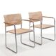 Chaises Karin Mobring Amiral en chrome et jute de 1973