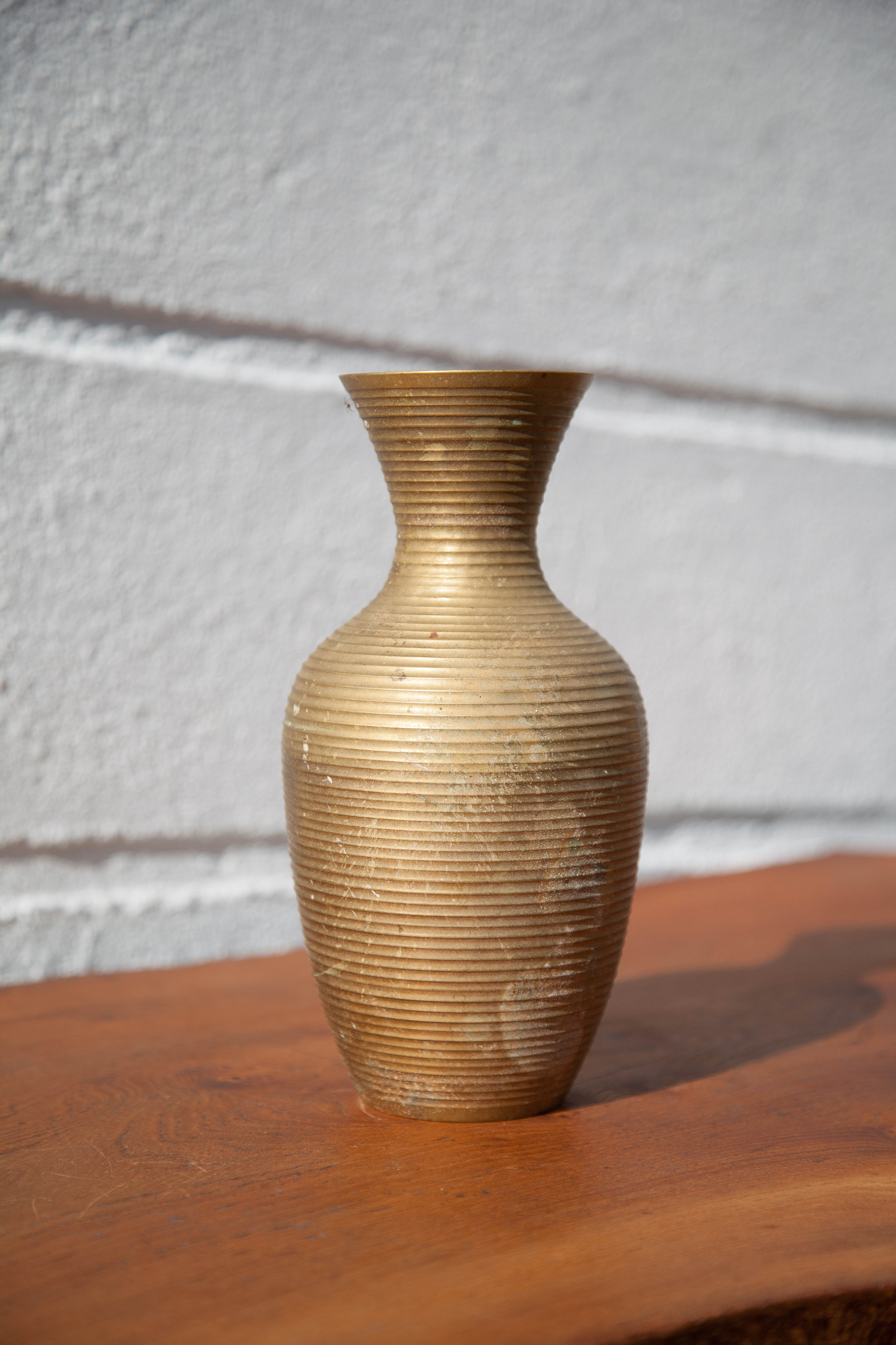 Vintage brass vase, brass flower pot