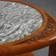 Art Nouveau Side Table in Walnut and Marble, France ca. 1915