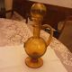 YELLOW GLASS CARAFE MOUTH-BLOWN LA ROCHERE