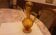 YELLOW GLASS CARAFE MOUTH-BLOWN LA ROCHERE