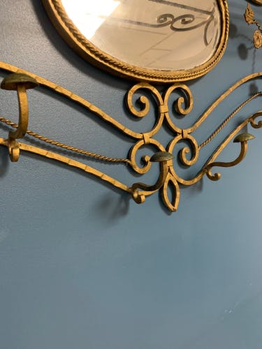 Coats and old umbrella holder