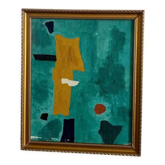 Painting painting with gilded frame, handmade, unique piece