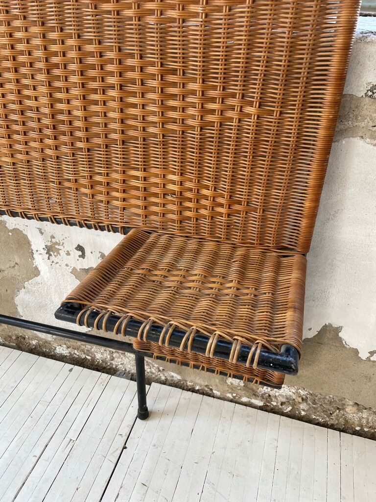 Metal and wicker headhead 50s