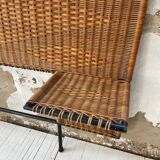 Metal and wicker headhead 50s