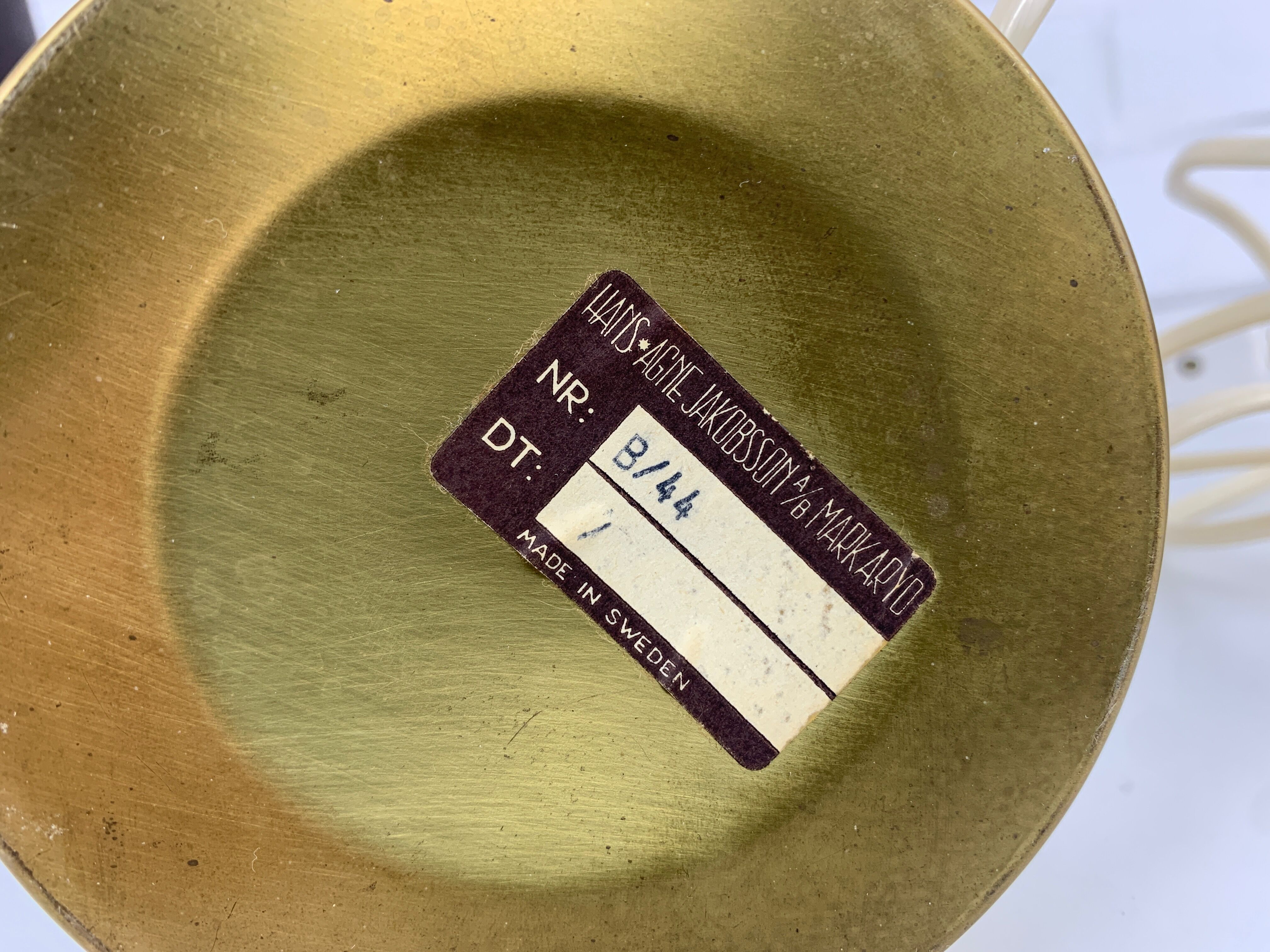 Scandinavian table lamp B44 Hans-Agne Jakobsson, Markaryd Sweden, 1960