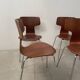 Series of 4 chairs Hammer Model 3103 , Arne Jacobsen, Fritz Hansen 1971