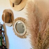 Miroir en raphia
