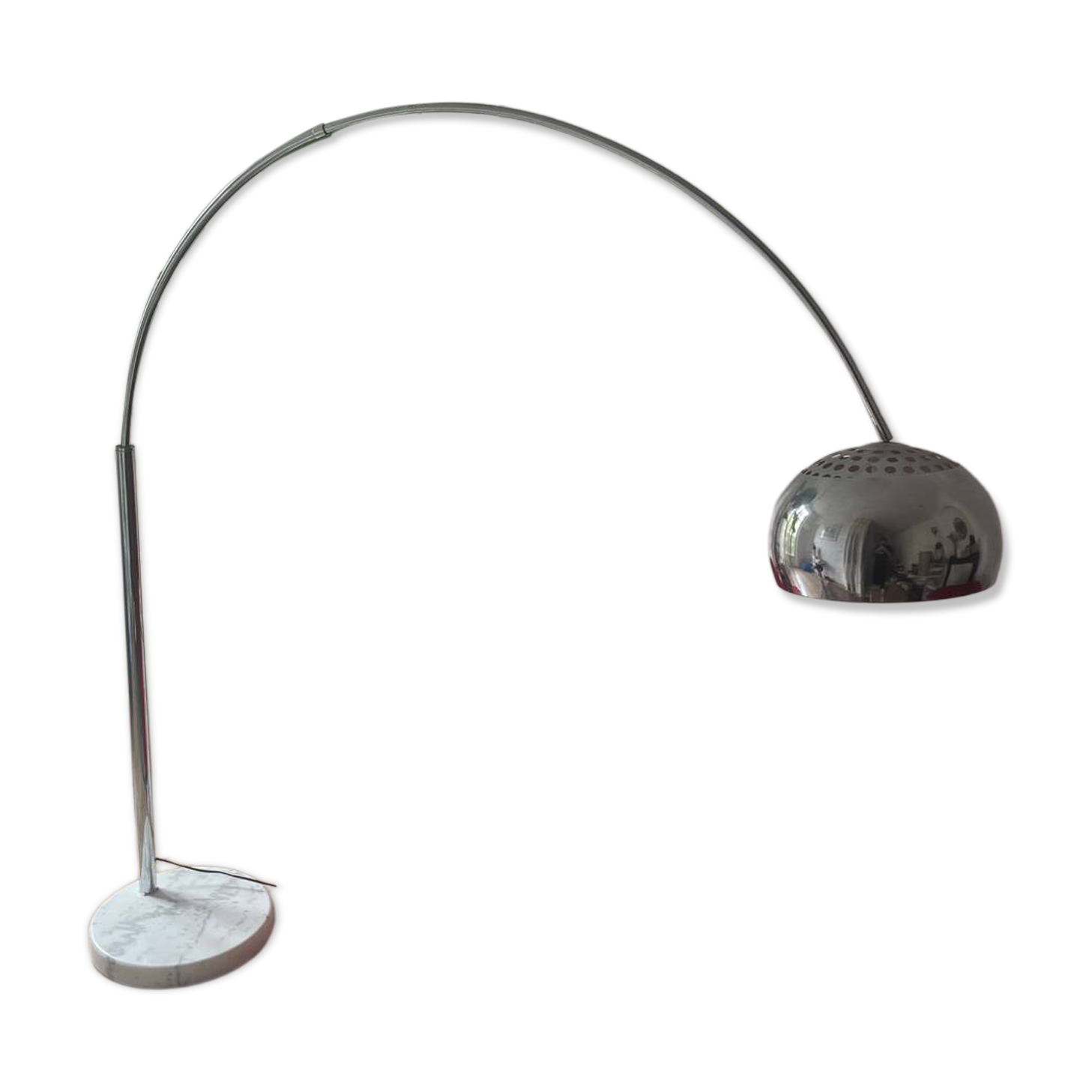 Arc floor lamp design with marble base BHV – contemporary style