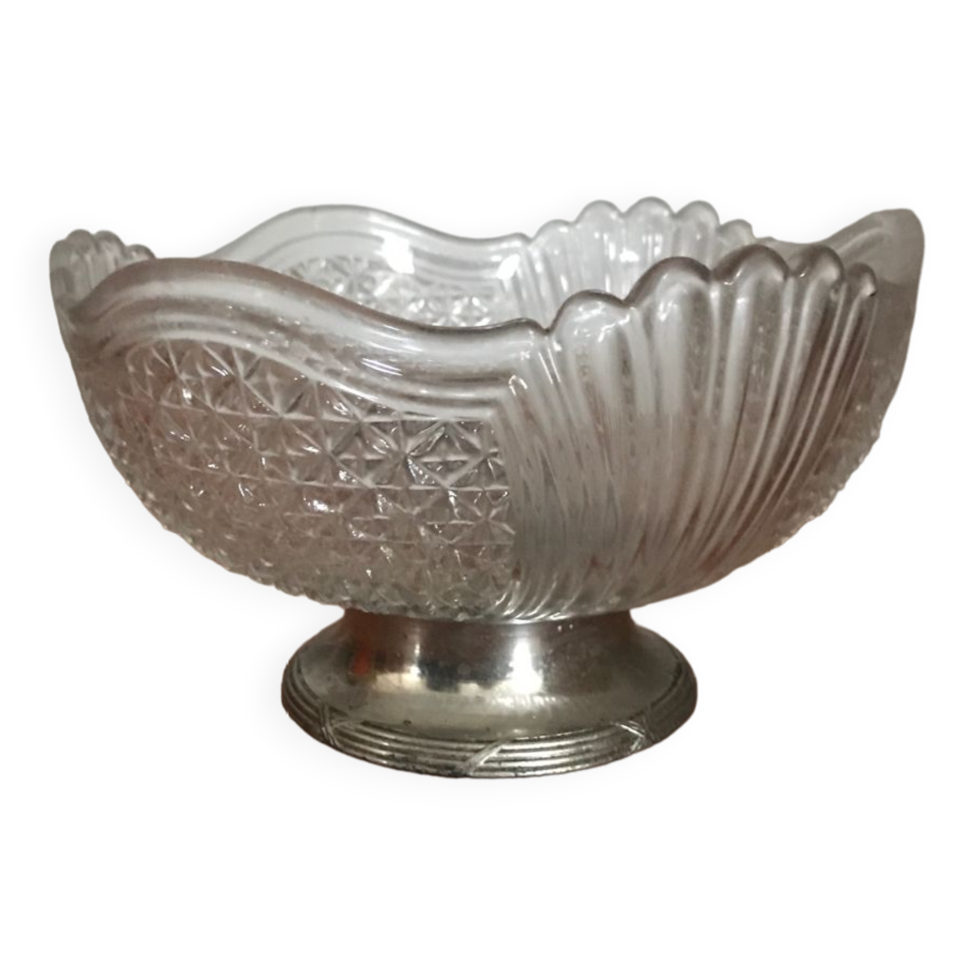 Coupe à fruit sur pied métal