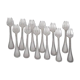 12 silver-plated oyster forks Christofle Rubans