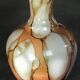 Vase soliflore in enamelled opaline decoration of pearly patterns 20 cm