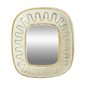 Beautiful small Art Deco ceramic mirror by Gmundner Keramik Austria, 1920