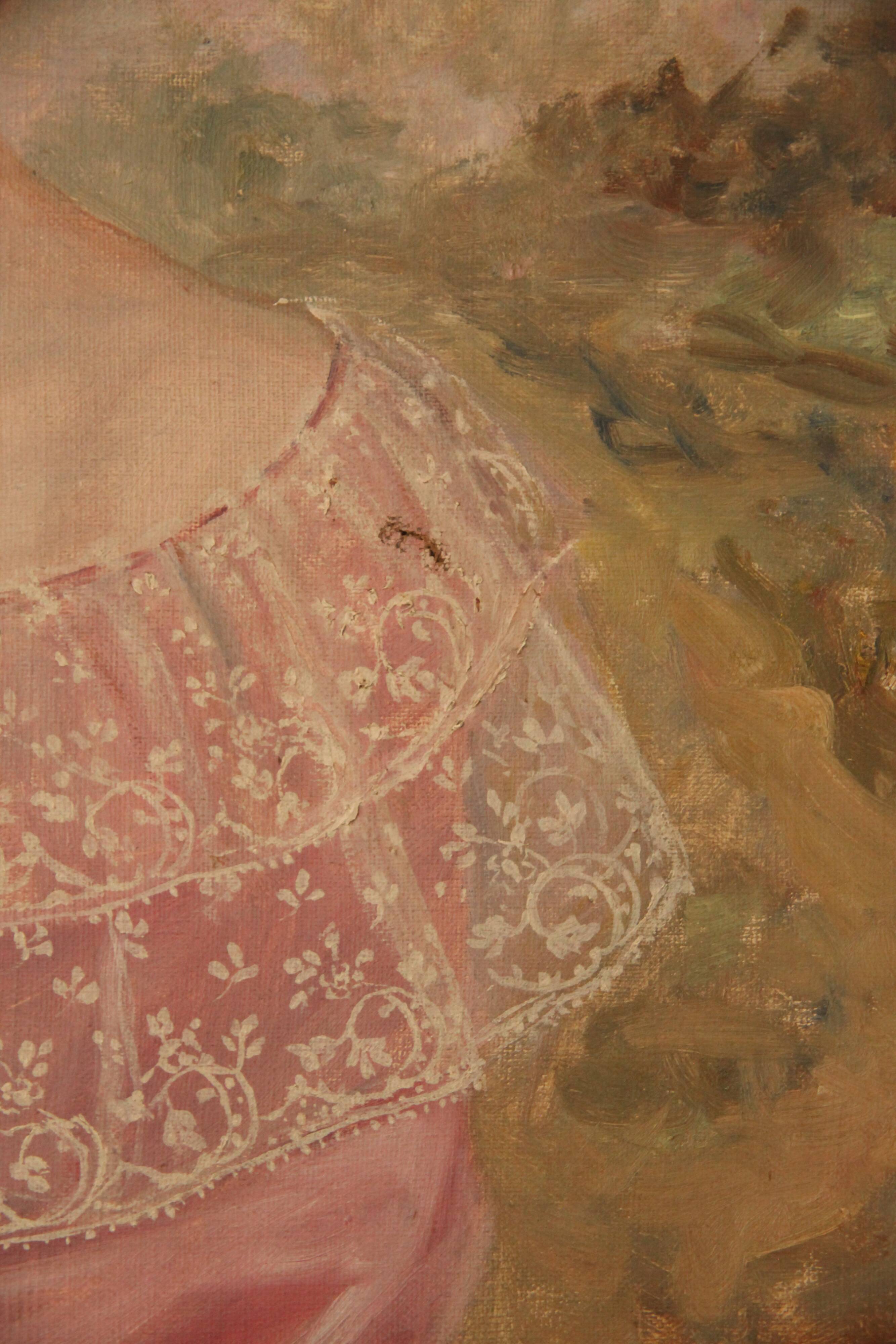 Late 19th-19th-signed Eleanor S. Wood
