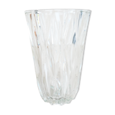 Vase en verre à facettes