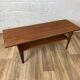 Vintage Scandinavian teak coffee table with bobbin legs, 60s