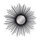 Sun Mirror Chaty Vallauris black 60s - 70cm