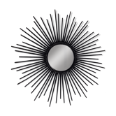 Sun Mirror Chaty Vallauris black 60s - 70cm