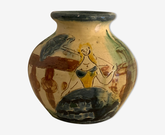 Puigdemont ceramic vase, serenade on the balcony, 1950