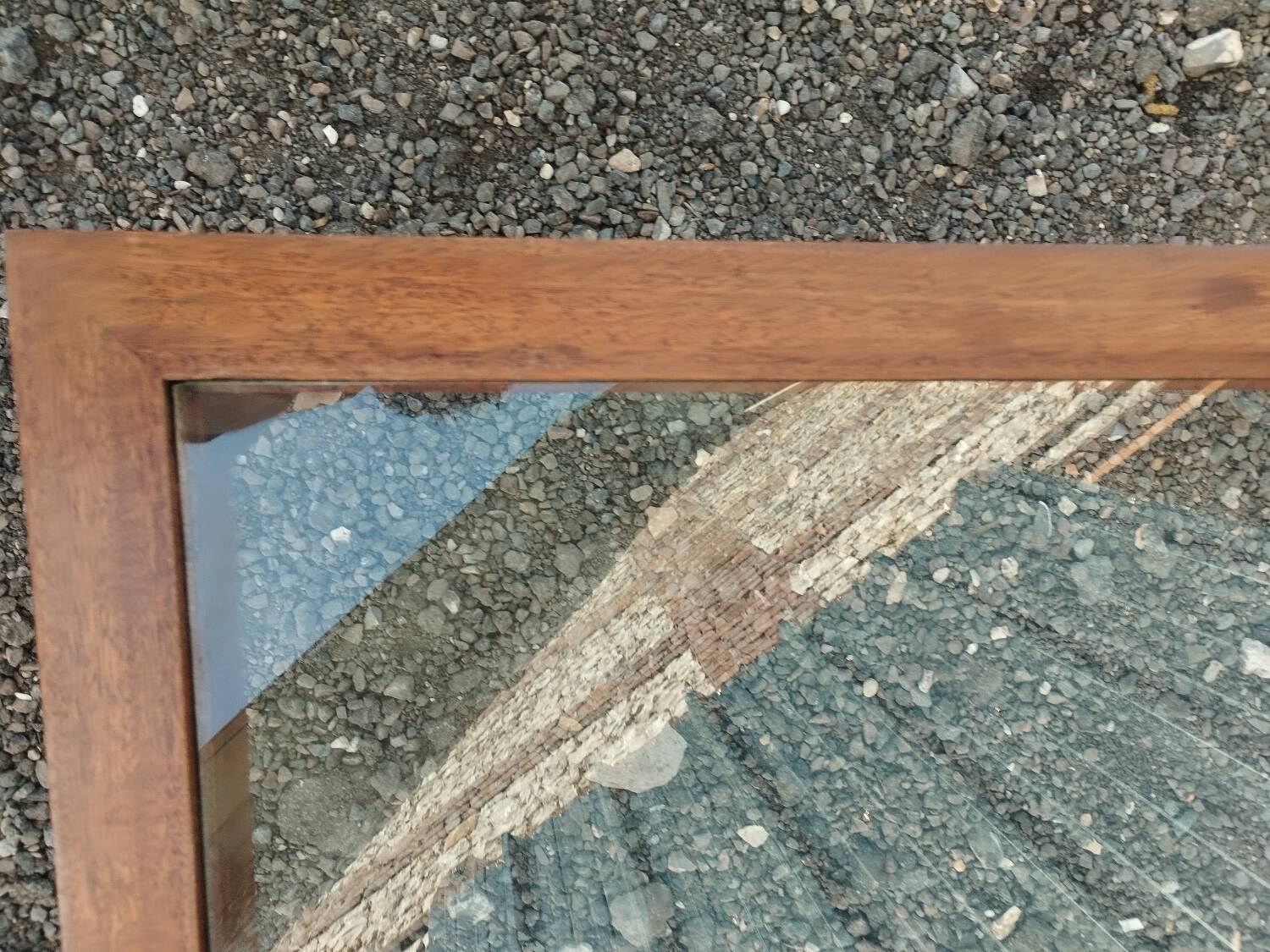 Vintage Scandinavian-style wooden coffee table.