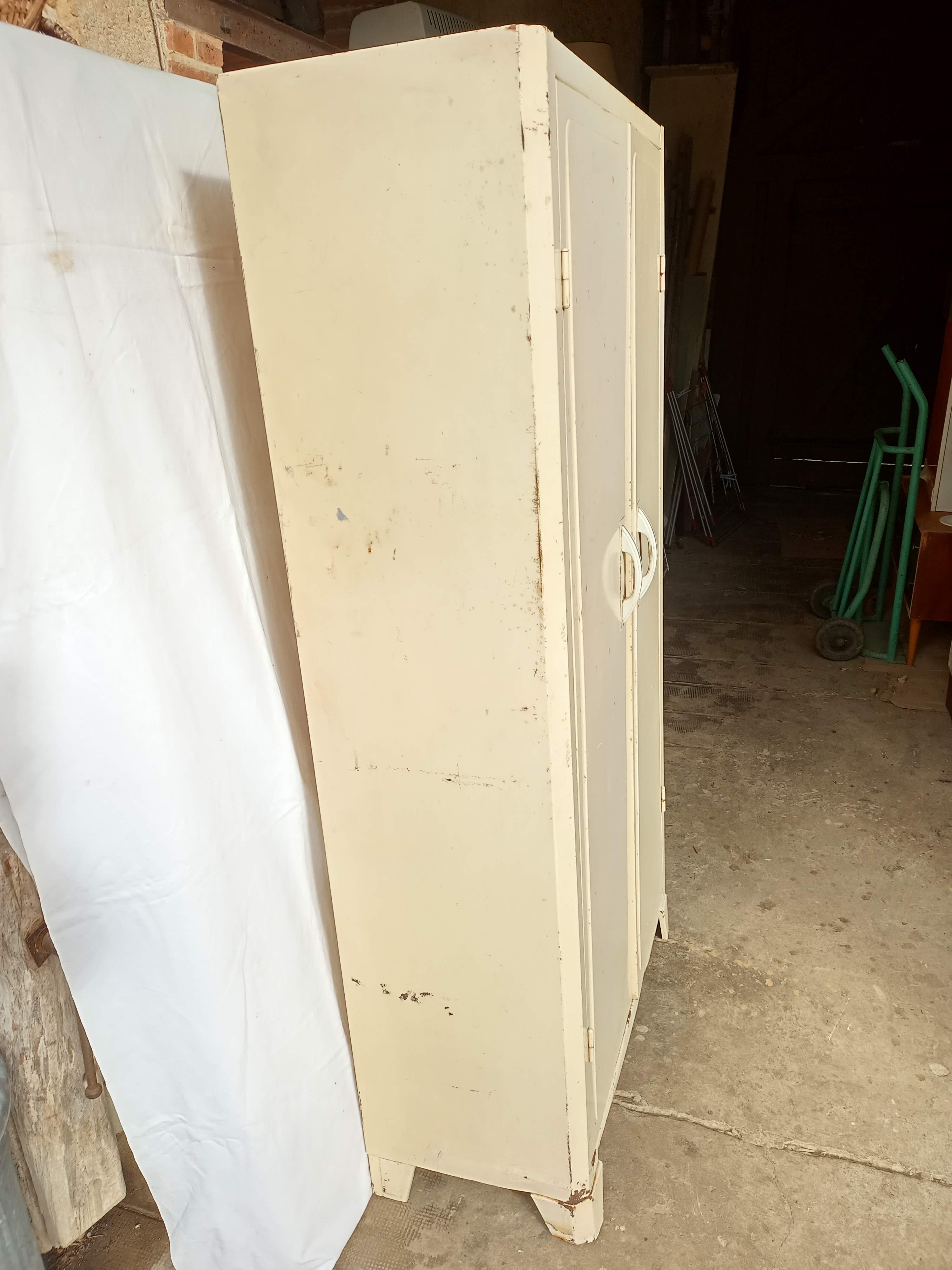 Two-door metal cabinet art deco