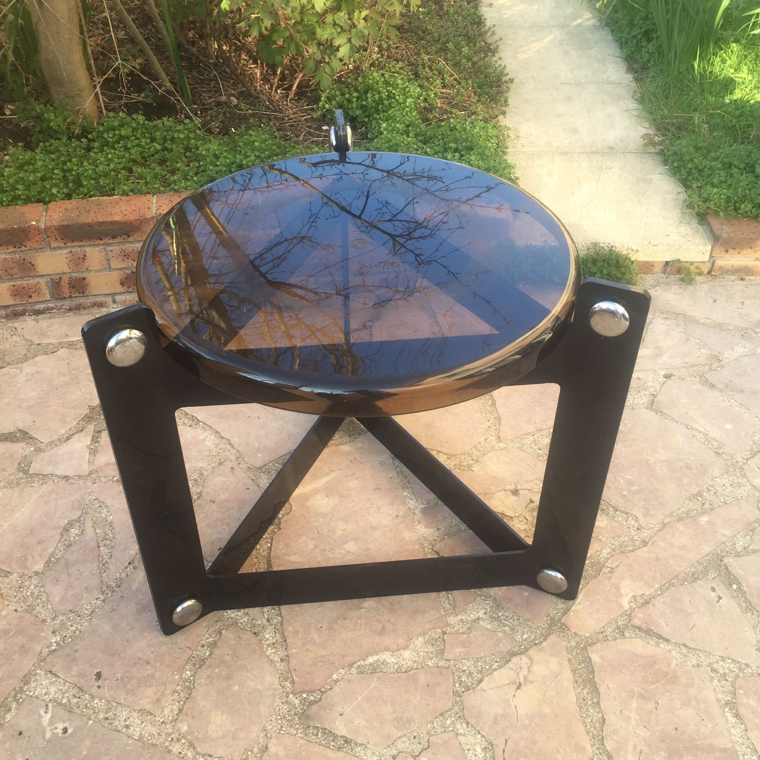 Coffee table Design smoked Plexiglas