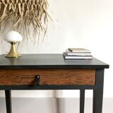 Wooden and black desk