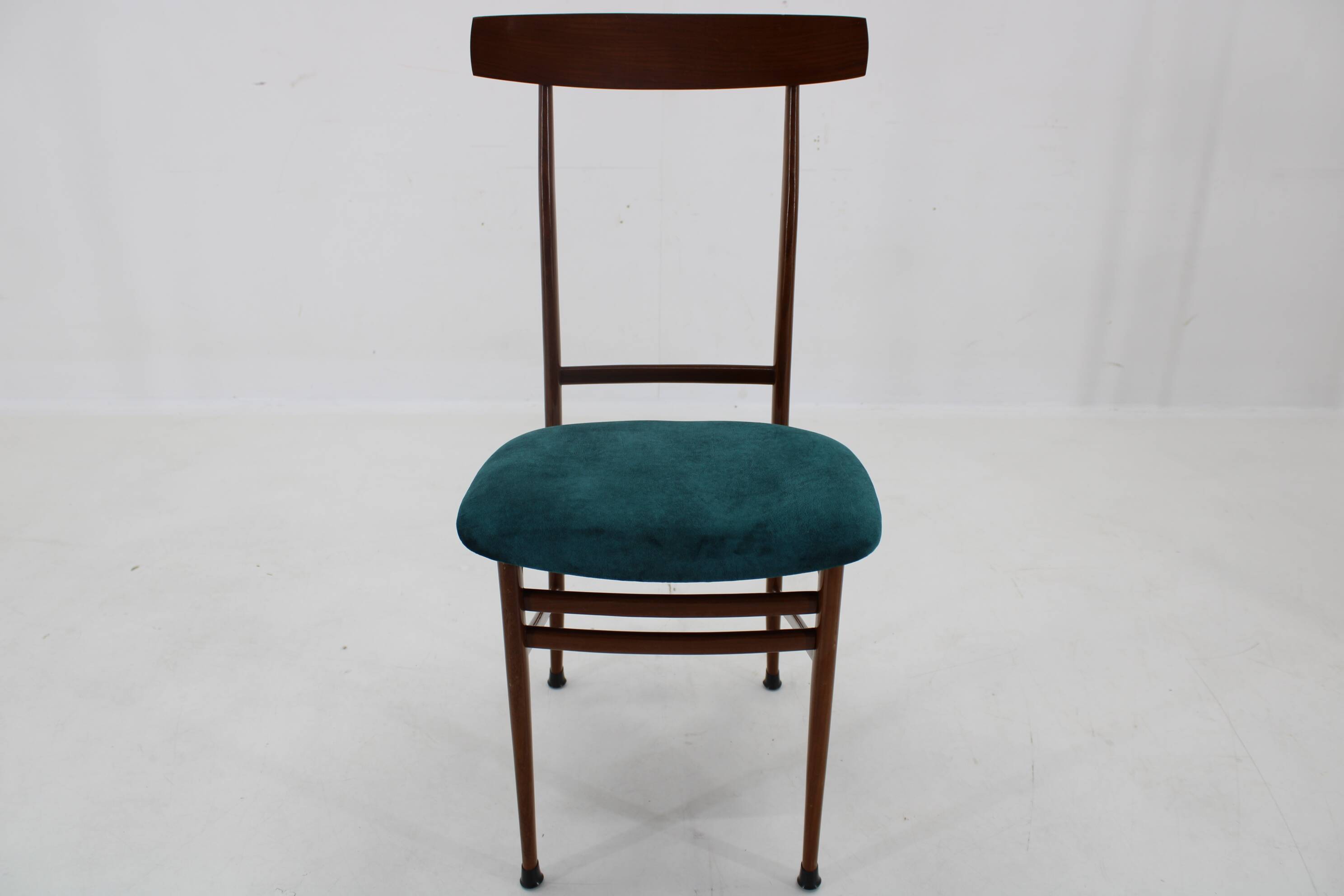 1960s Set Of Four Mahogany Dining Chairs, Italy