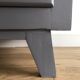 Wooden dresser painted five drawers tapered feet, vintage 60s