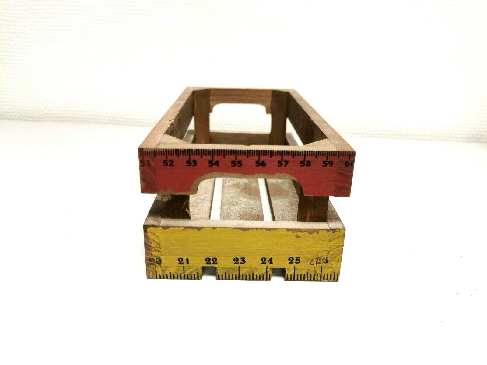 small vintage wooden box Made in England, decoration Tailor Haberdashery Seamstress ...