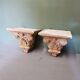 Early 20th Century French Plaster Wall Consoles In A Church Architectural Style