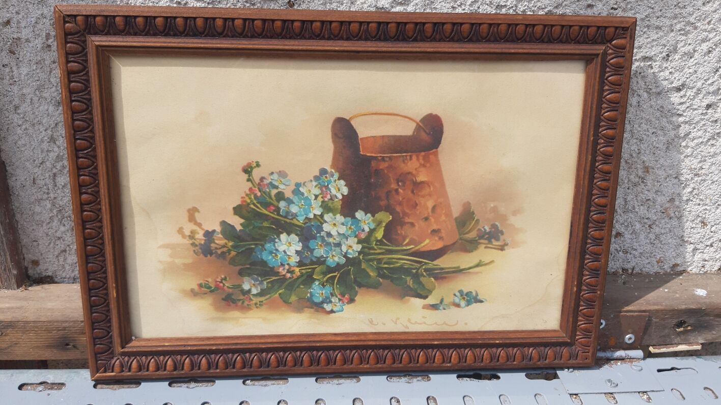 Myosotis flower painting