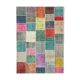 Handwoven anatolian 206 cm x 300 cm multicolor patchwork carpet