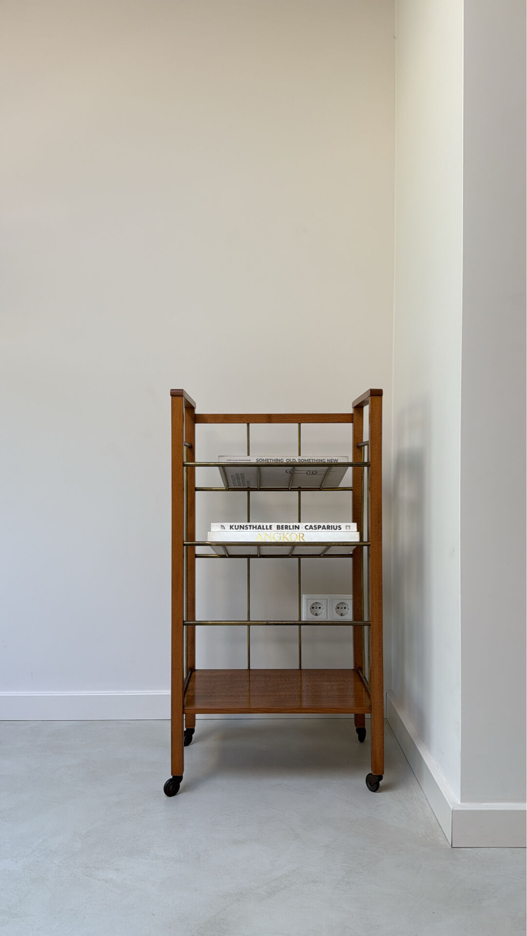 Vintage wooden / brass trolley