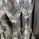 Suite of 4 port or wine glasses st louis crystal cooked wine glasses transparent chantilly model table art