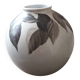Vintage vase signed with a plant decoration