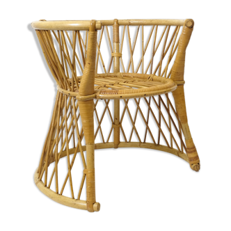 Rattan children's chair from the 1960s to 1970