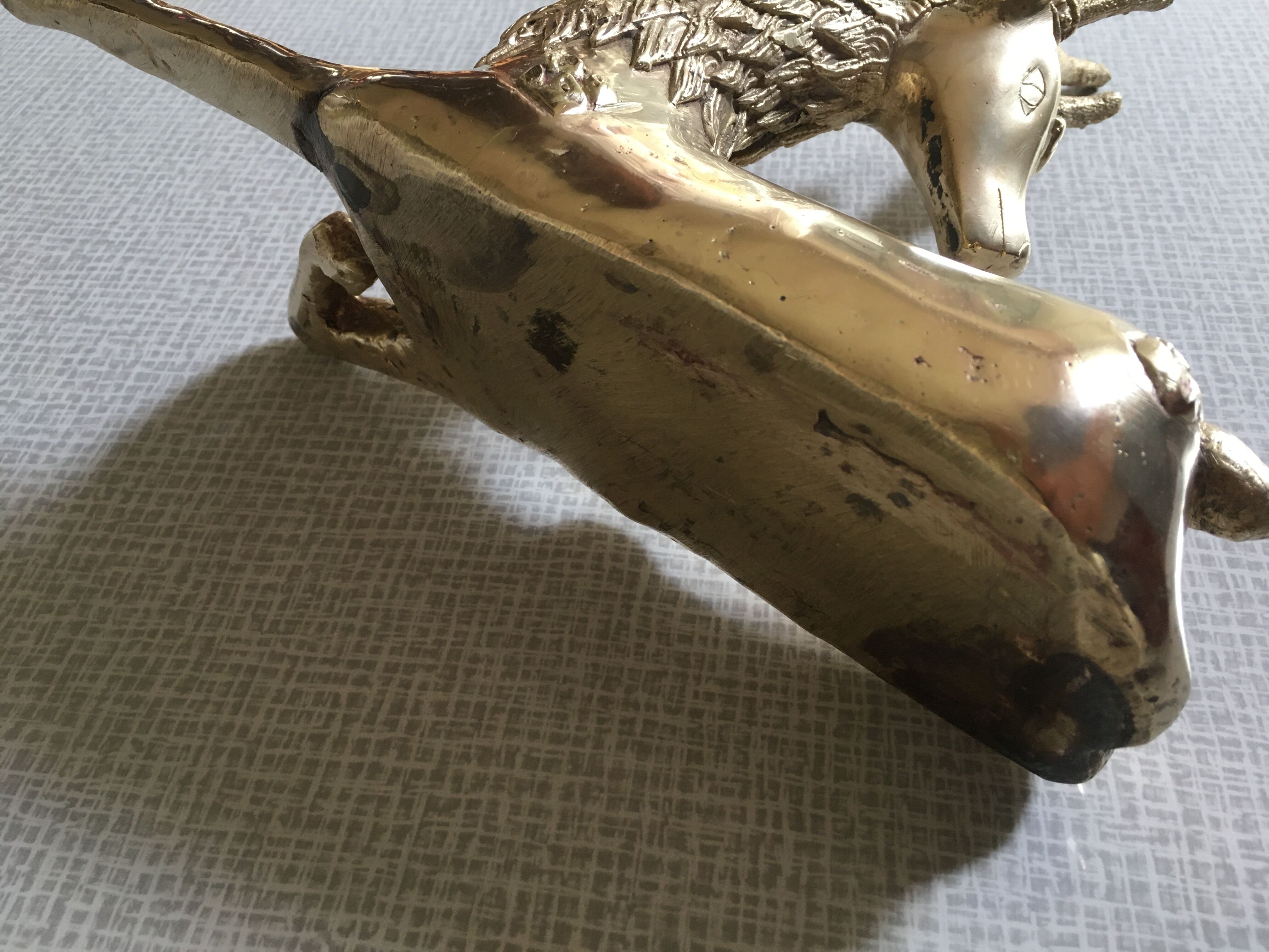 Vintage brass deer