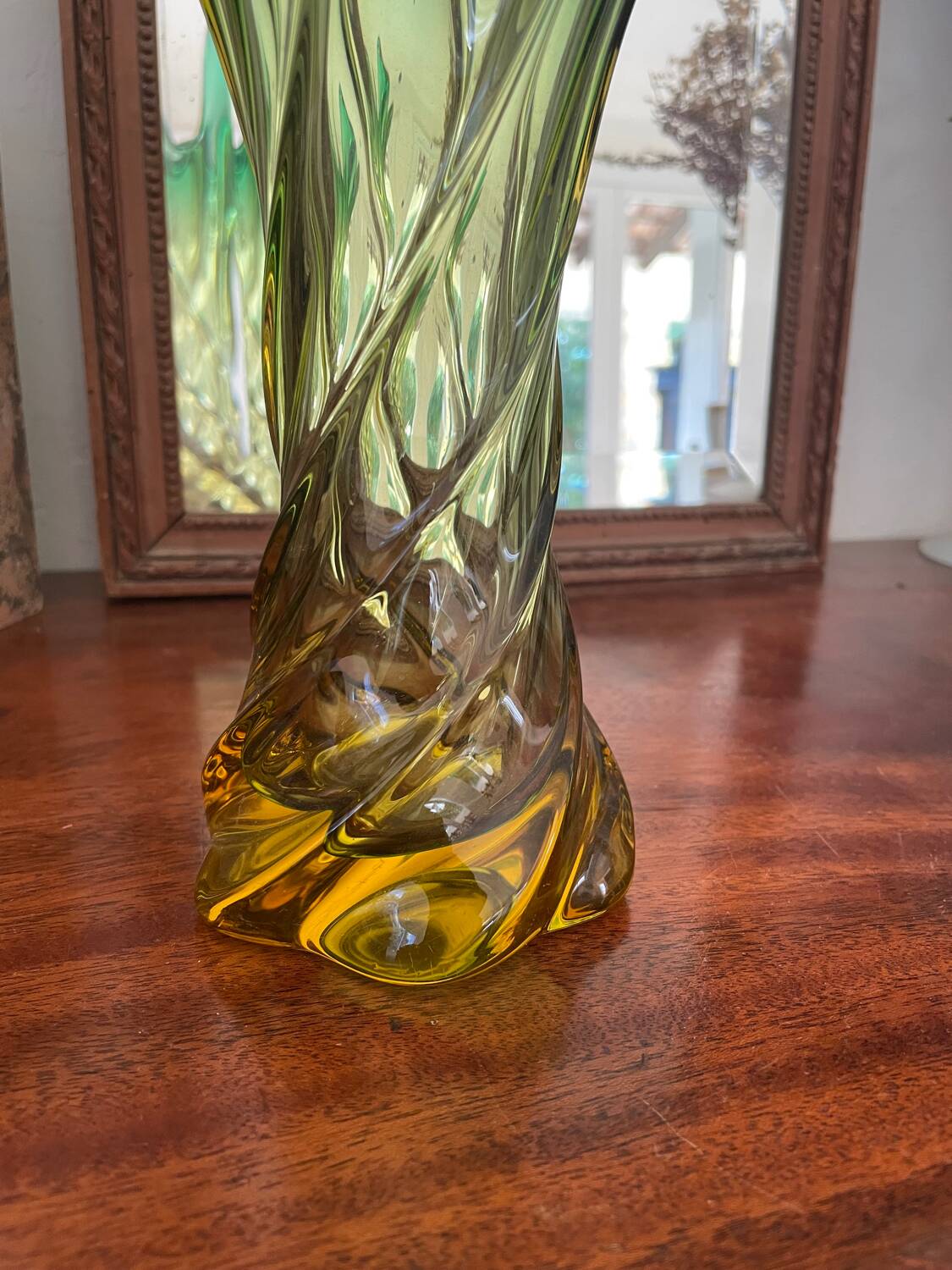Old two-tone Murano glass vase 1960