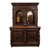 Grand two-body buffet in richly carved renaissance style – "anno 1634"