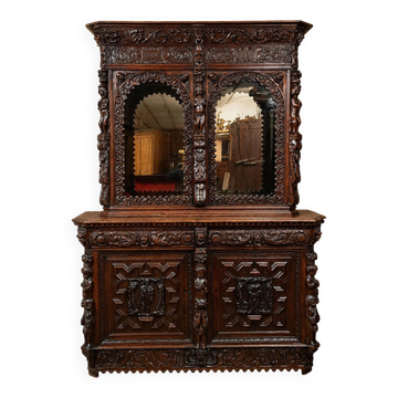 Grand two-body buffet in richly carved renaissance style – "anno 1634"