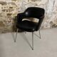 Conference chair in black design with metal legs – contemporary lines