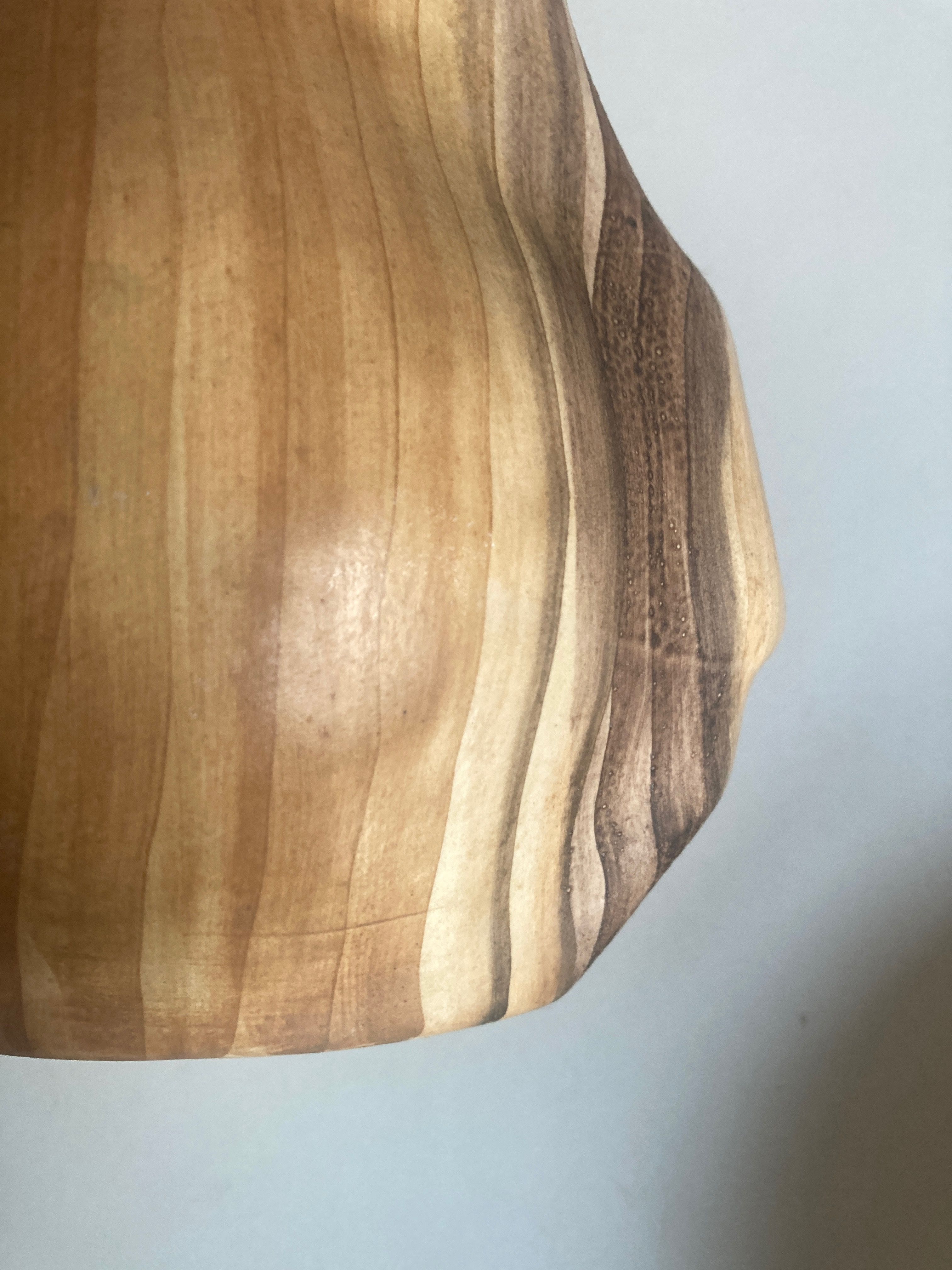 Ceramic vase mid century Grandjean in Vallauris faux bois 1960