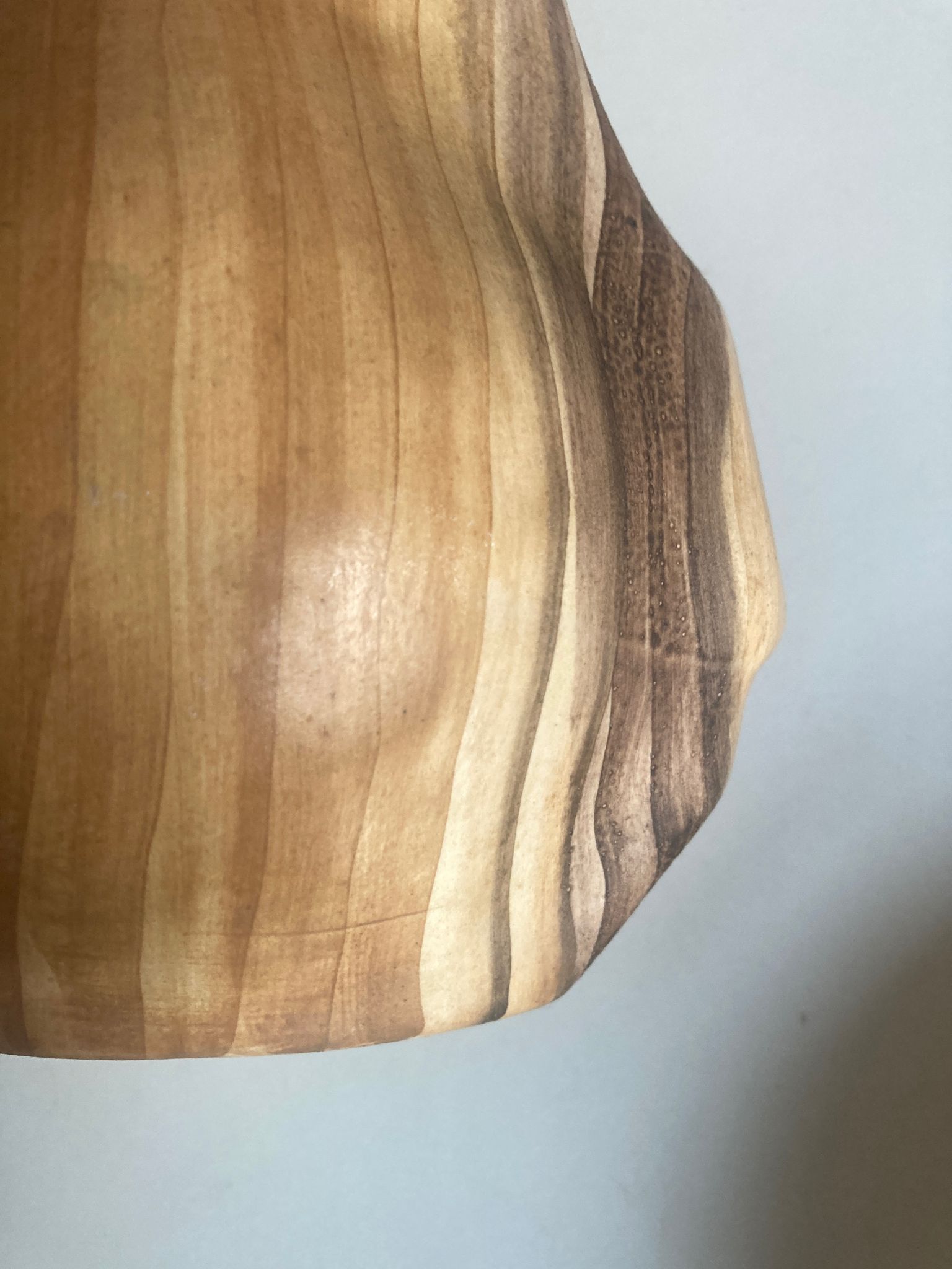 Ceramic vase mid century Grandjean in Vallauris faux bois 1960