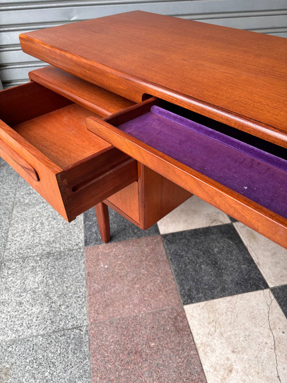 Gplan teak dressing table / desk / console
