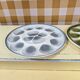 Barbotine style earthenware oyster dish