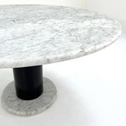 120cm Loto Rosso Marble Dining Table by Ettore Sottsass for Poltrono
