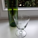 Lot of 6 crystal wine glasses engraved 50-60 years